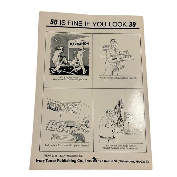 50 is Fine if You Look 39 1987 Book Gag Gift by Ivory Tower Publishing Co Inc - Picture 2 of 4